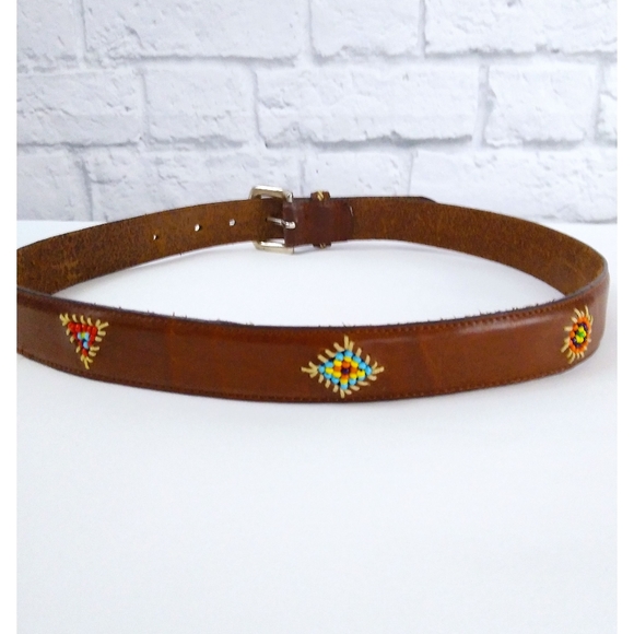 Lucky Brand Accessories - Lucky Brand Leather Southwestern Tribal Belt